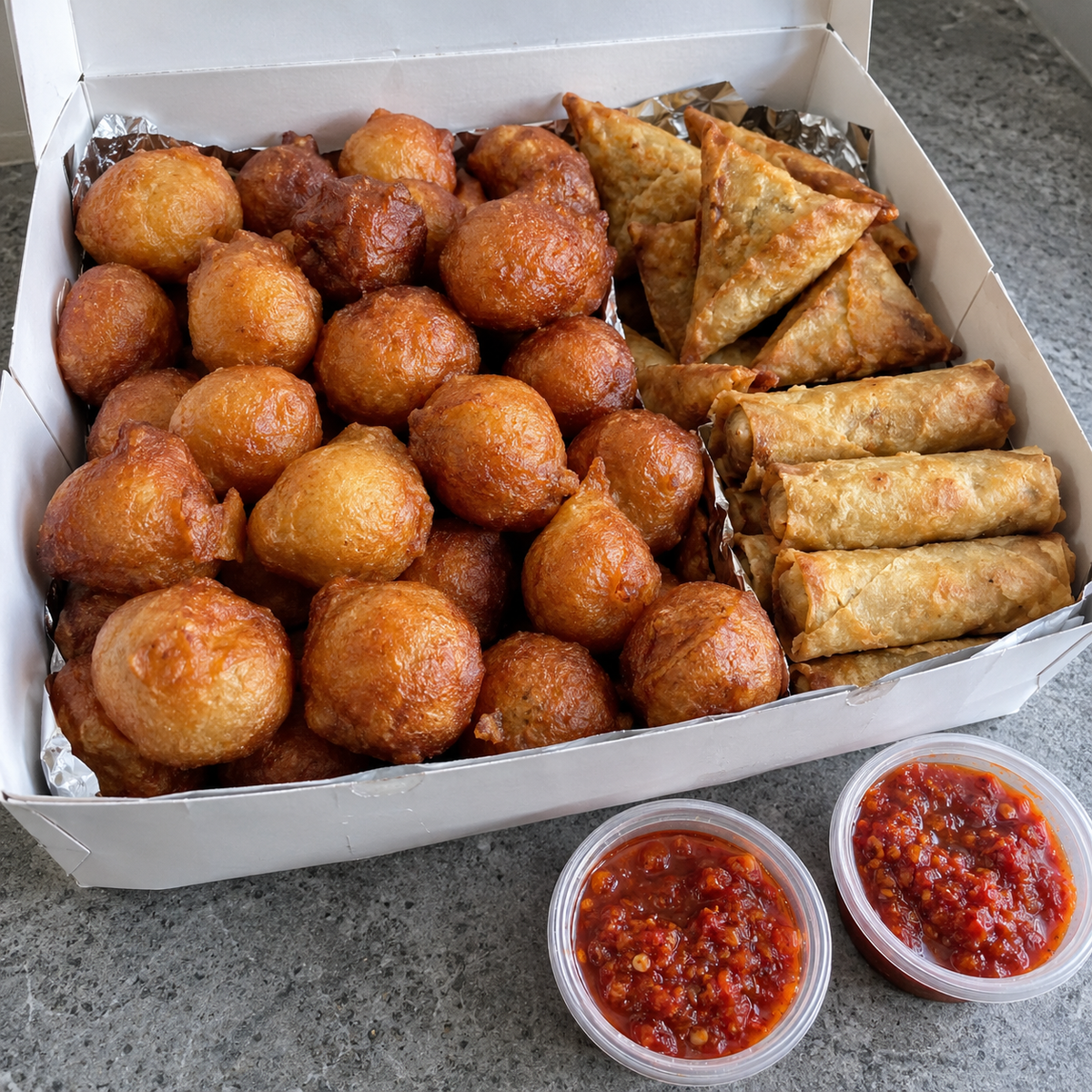 Illustrative image of LagosChop smallchops; actual portion as listed.