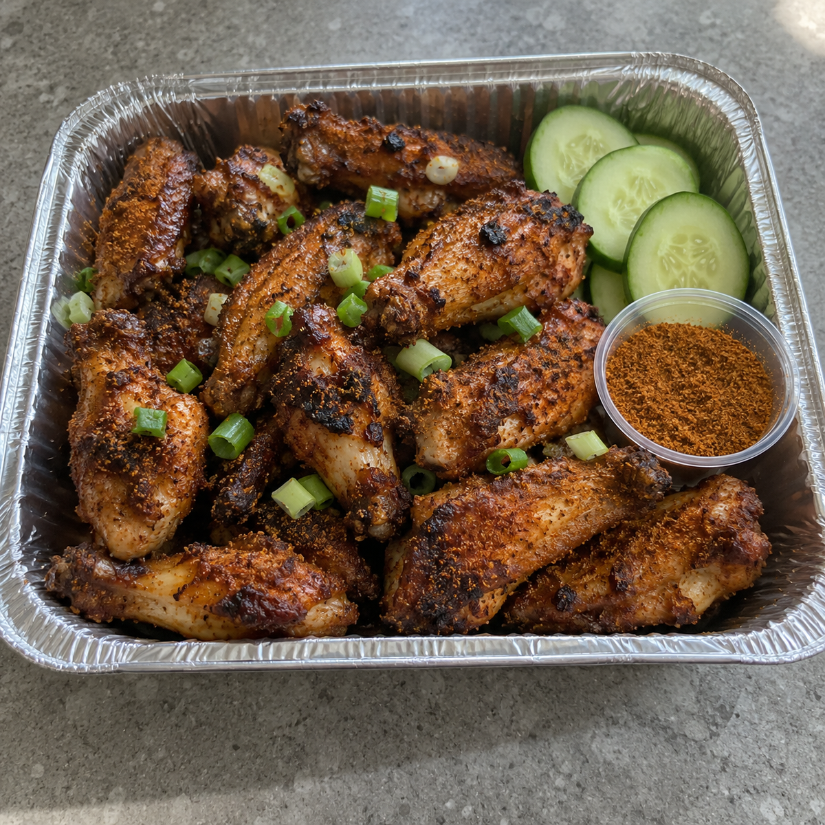 Illustrative image of LagosChop wings; actual portion as listed.